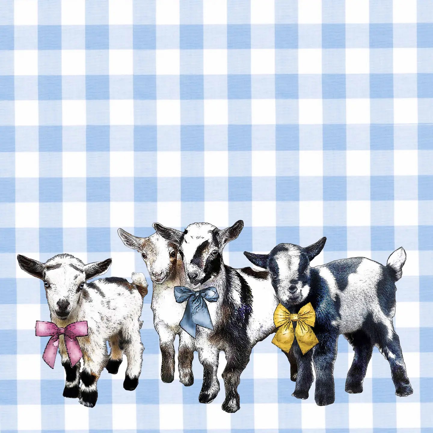 baby goats table runner 20 x 70 inches