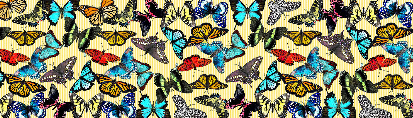 butterflies 100% cotton canvas table runner 20 x 70 inches
