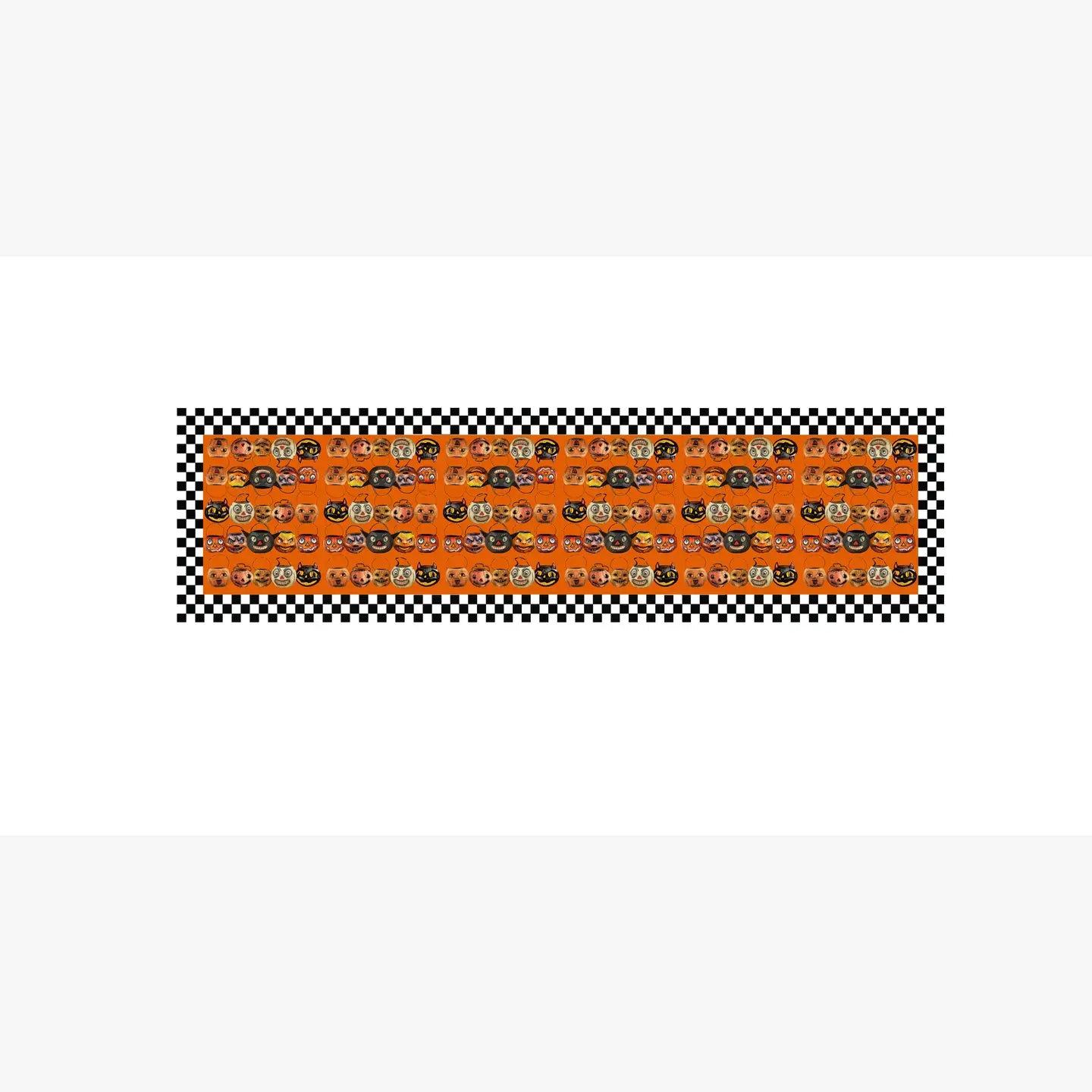 halloween vintage pails table runner 20 x 70 inches
