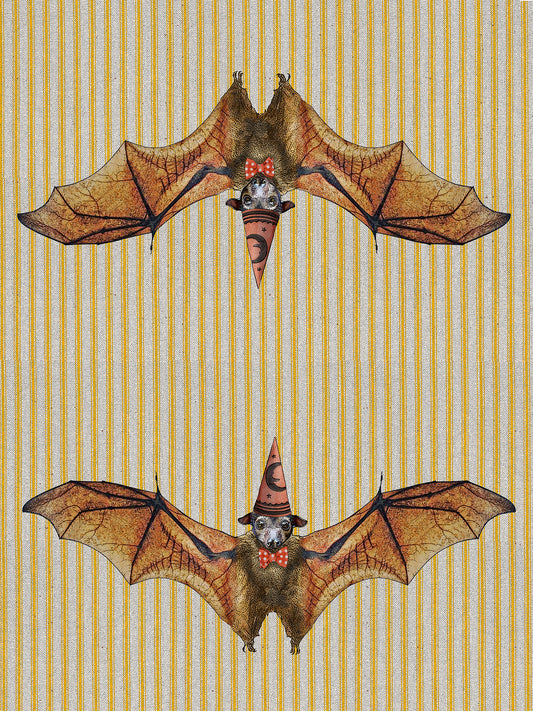 Bat (ticking stripe) 100% cotton flour sack kitchen towel 18 x 24 inches