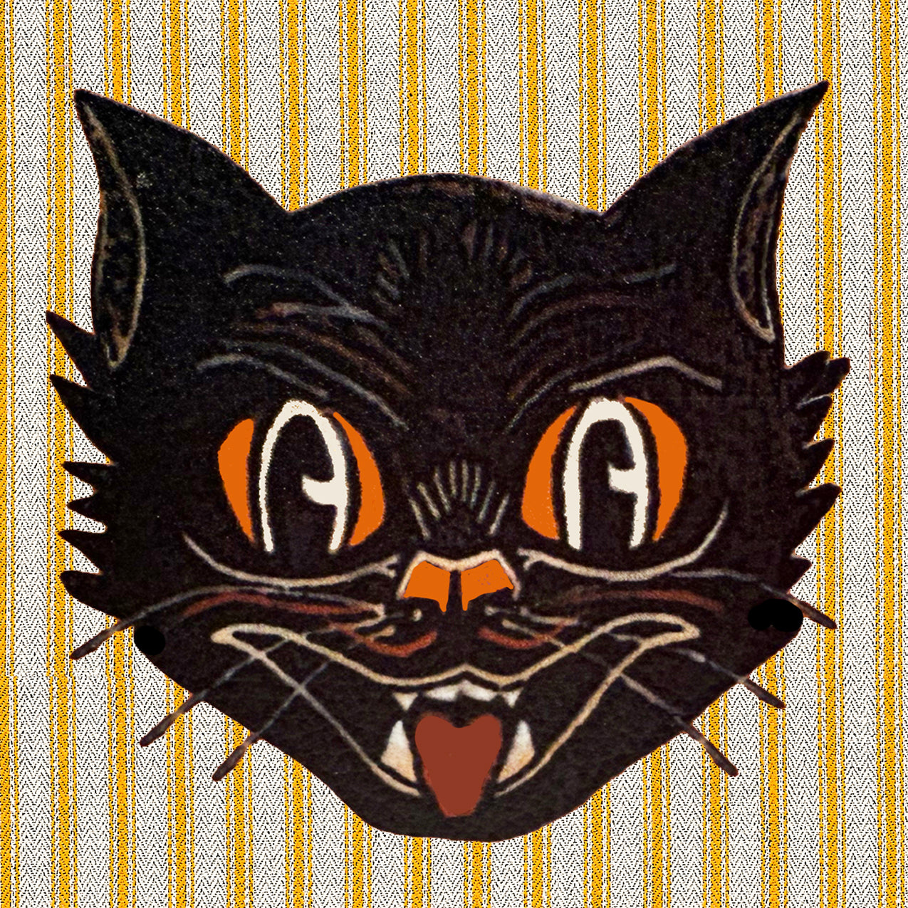 black cat vintage style coaster set of 4