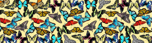 butterflies 100% cotton canvas table runner 20 x 70 inches