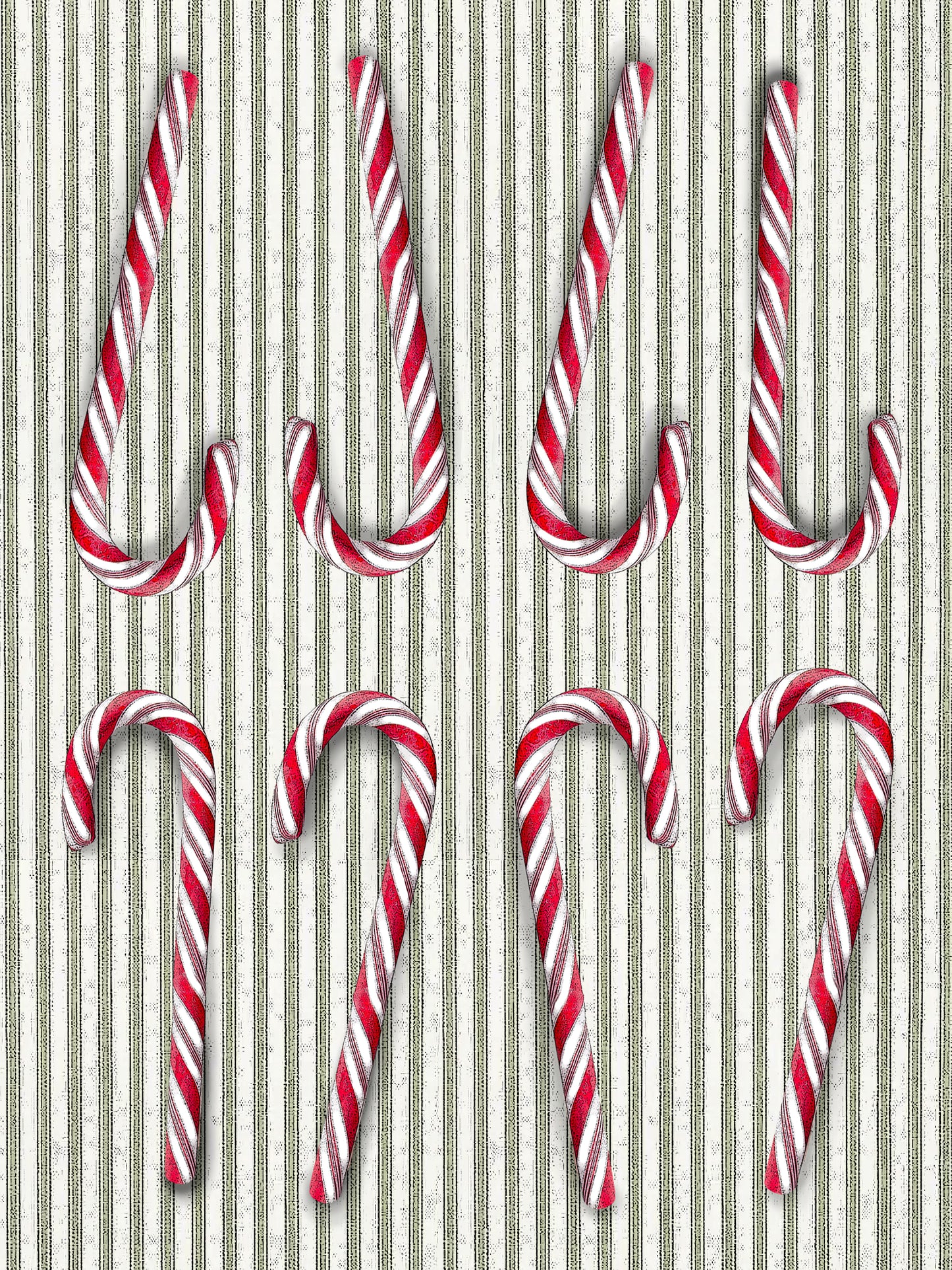 candy cane (ticking stripe) 100% cotton flour sack kitchen towel 18 x 24 inches