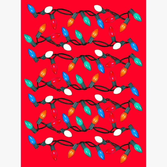 christmas lights kitchen towel 18 x 24 inches flour sack material