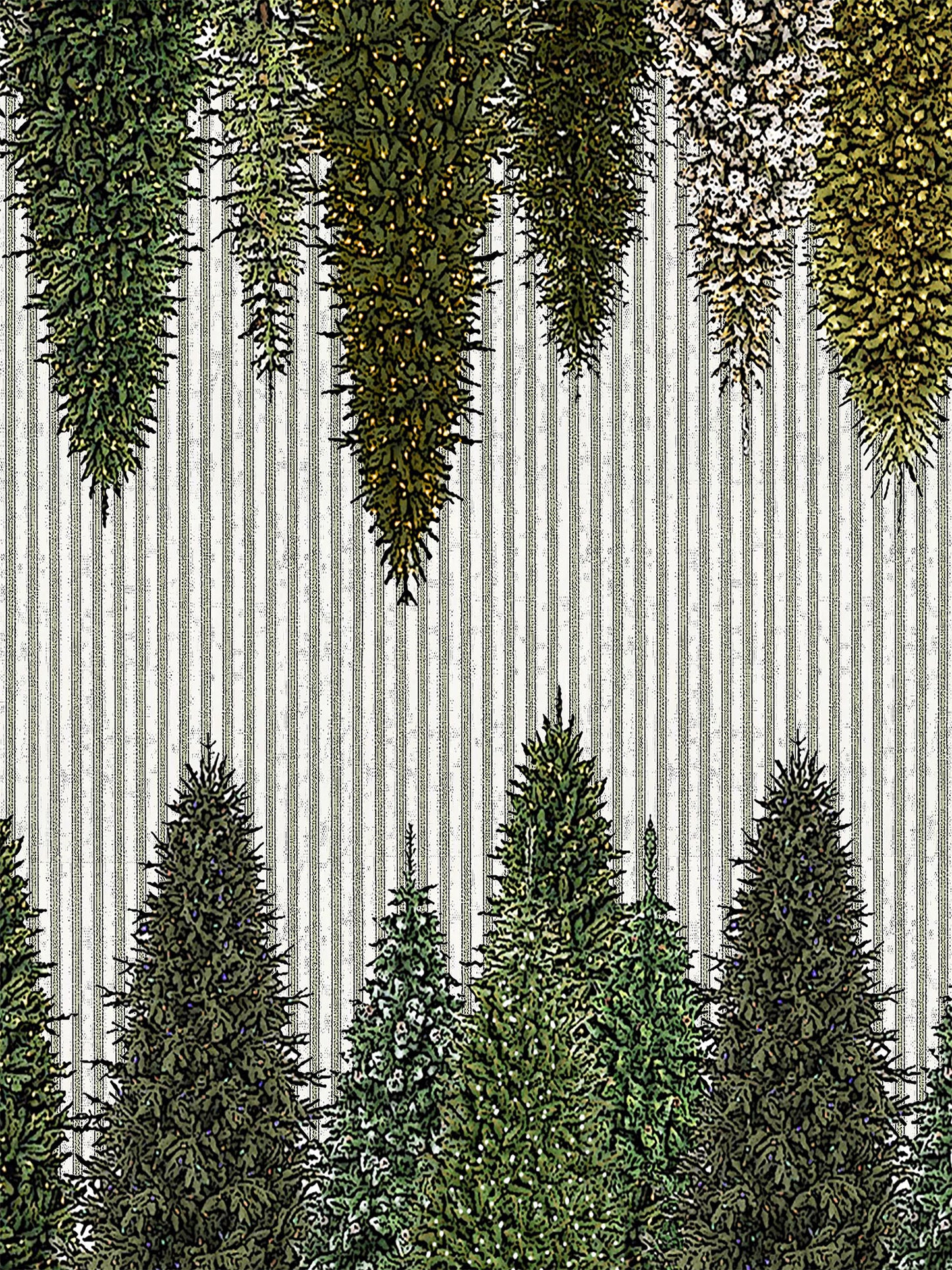 christmas trees 100% cotton flour sack kitchen towel 18 x 24 inches