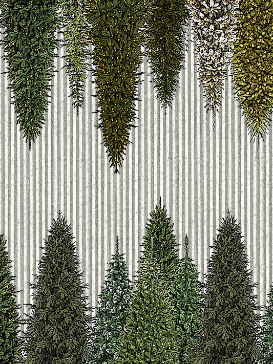 christmas trees 100% cotton flour sack kitchen towel 18 x 24 inches