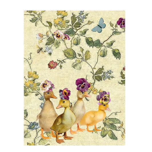 ducklings kitchen towel 18 x 24 inches flour sack material