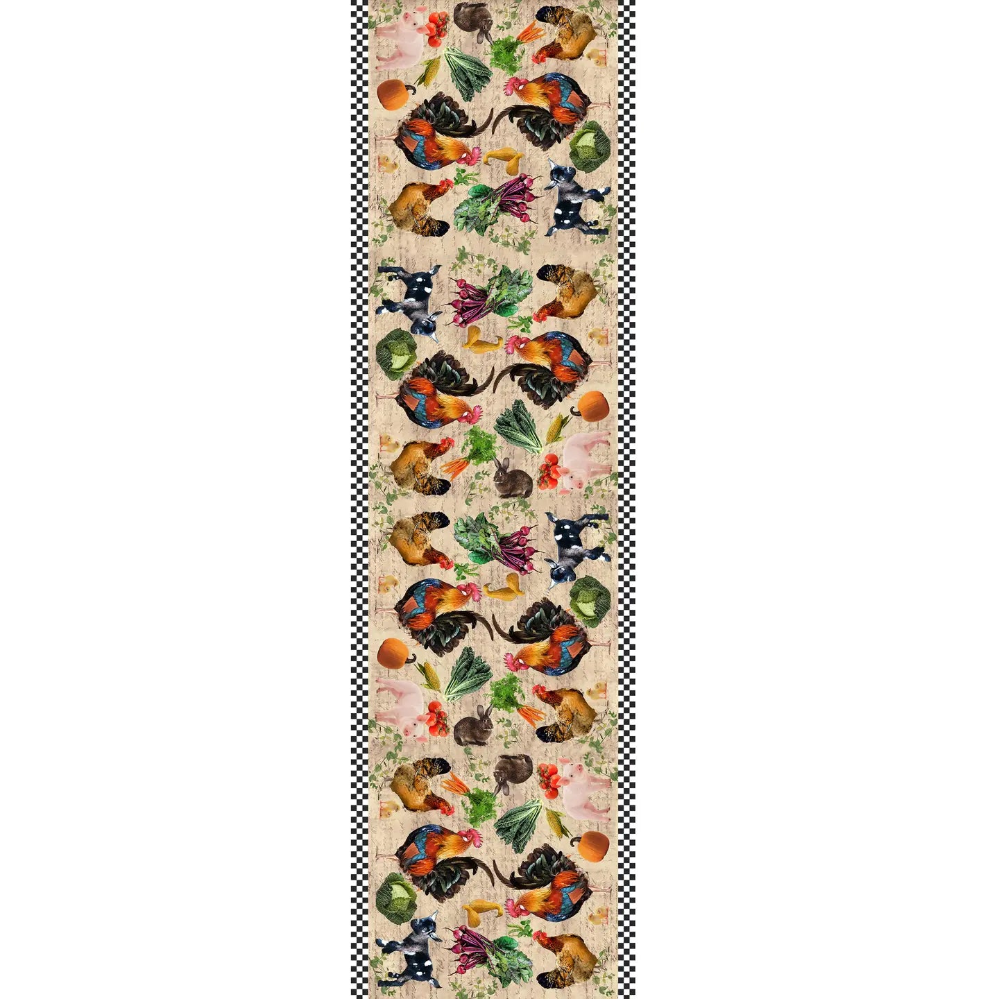 farm vegetables table runner 20 x 70 inches