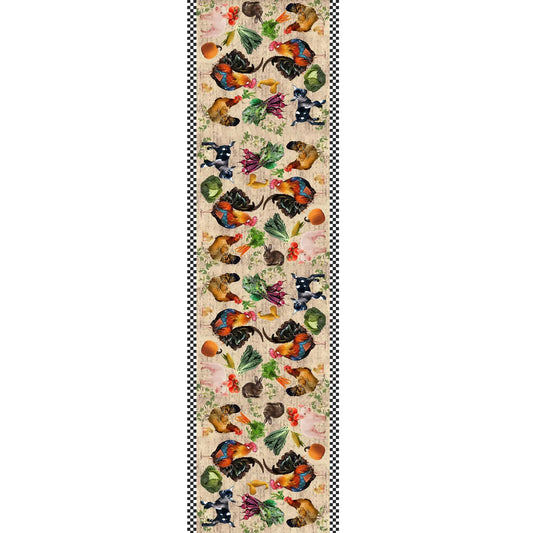 farm vegetables table runner 20 x 70 inches