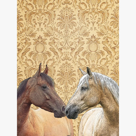 horses 100% cotton flour sack kitchen towel 18 x 24 inches