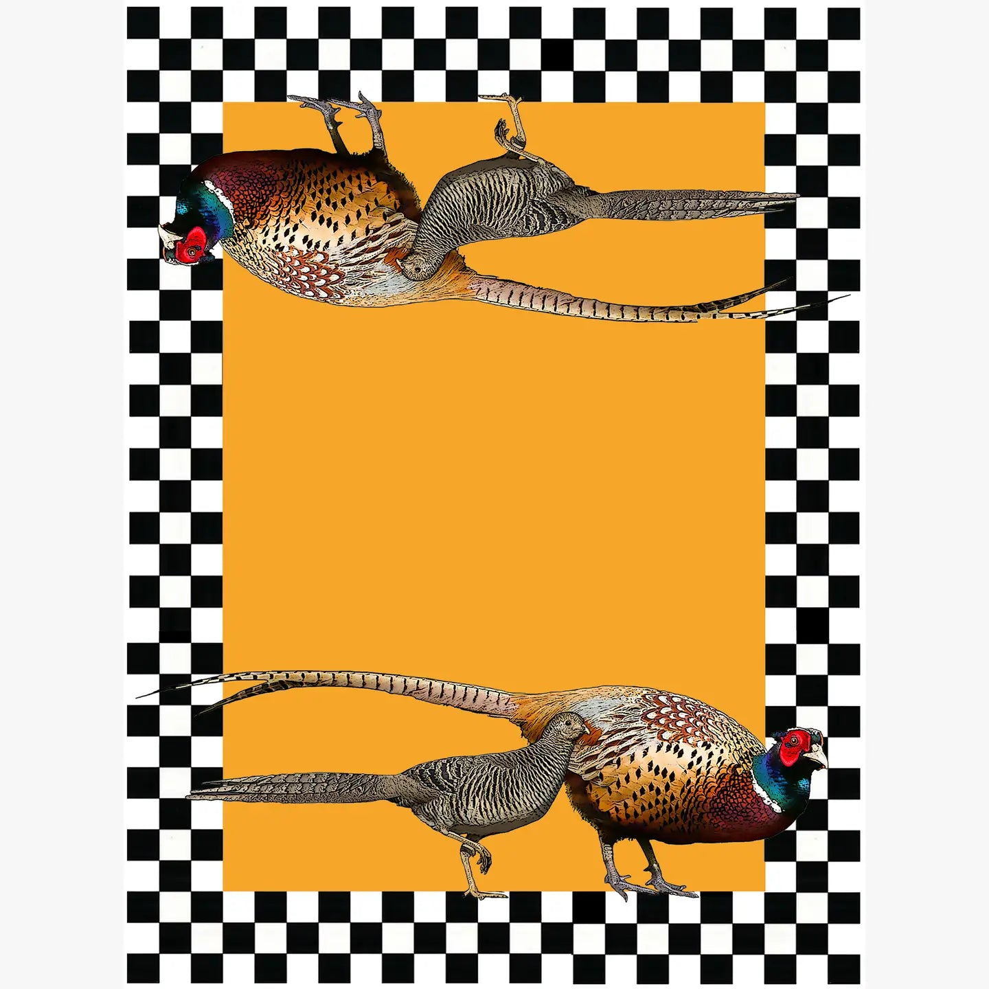 pheasants kitchen towel 18 x 24 inches flour sack material