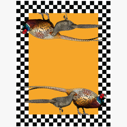 pheasants kitchen towel 18 x 24 inches flour sack material