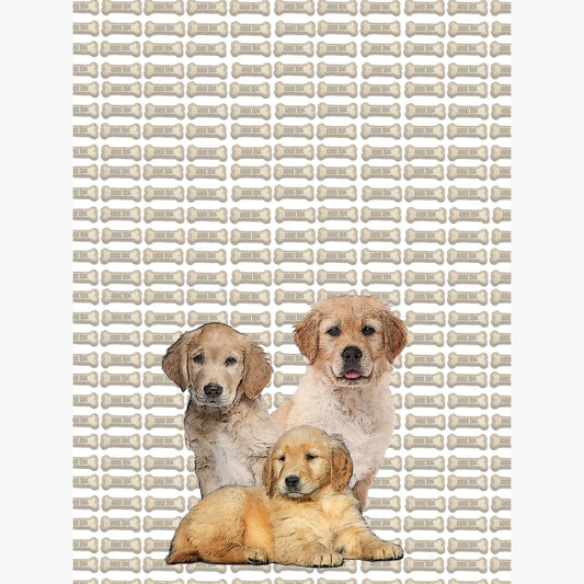 Retriever puppy kitchen towel 18 x 24 inches flour sack material