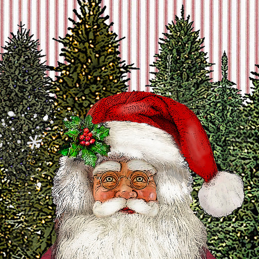 santa vinyl coasters set of 4