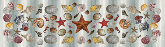 sea shells table runner 20 x 70 inches