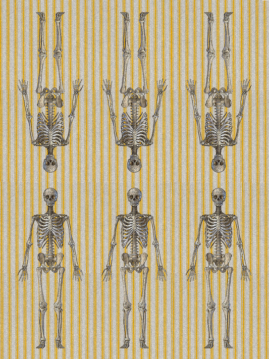 vintage Halloween skeleton 100% cotton flour sack kitchen towel 18 x 24 inches